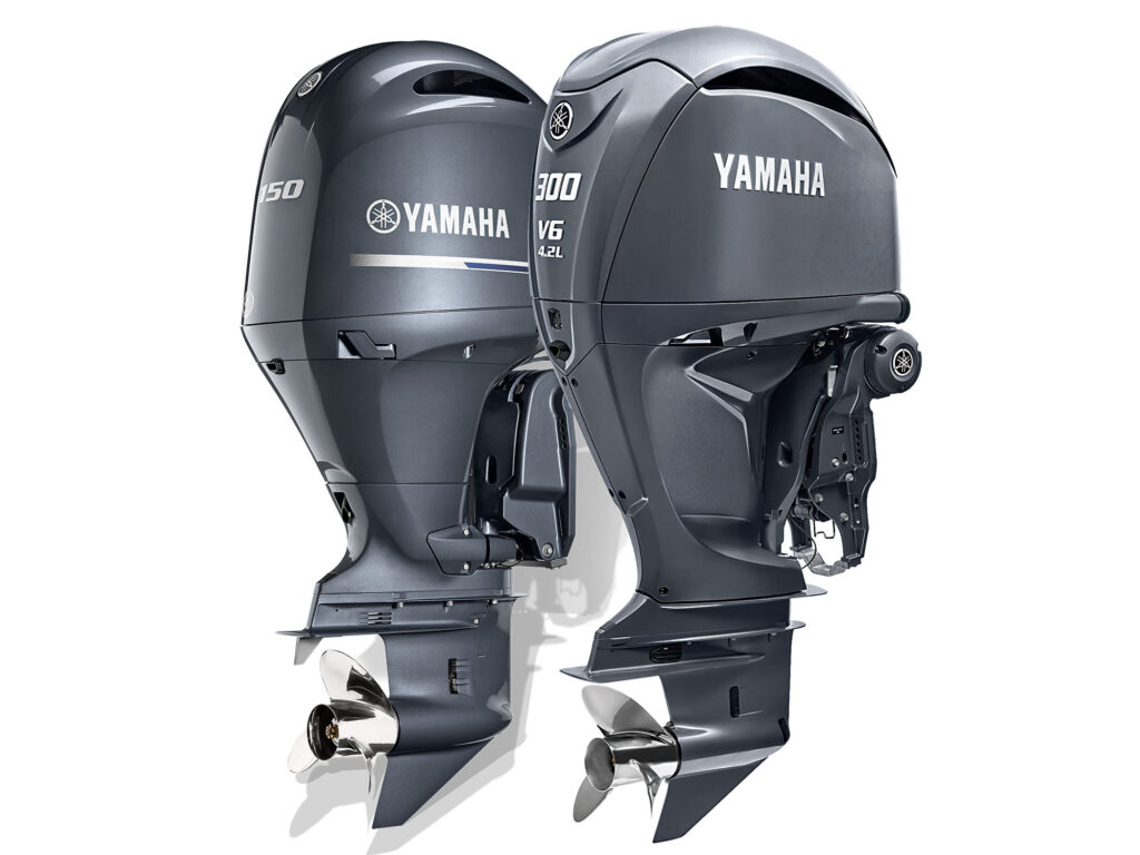 Two Yamaha outboards