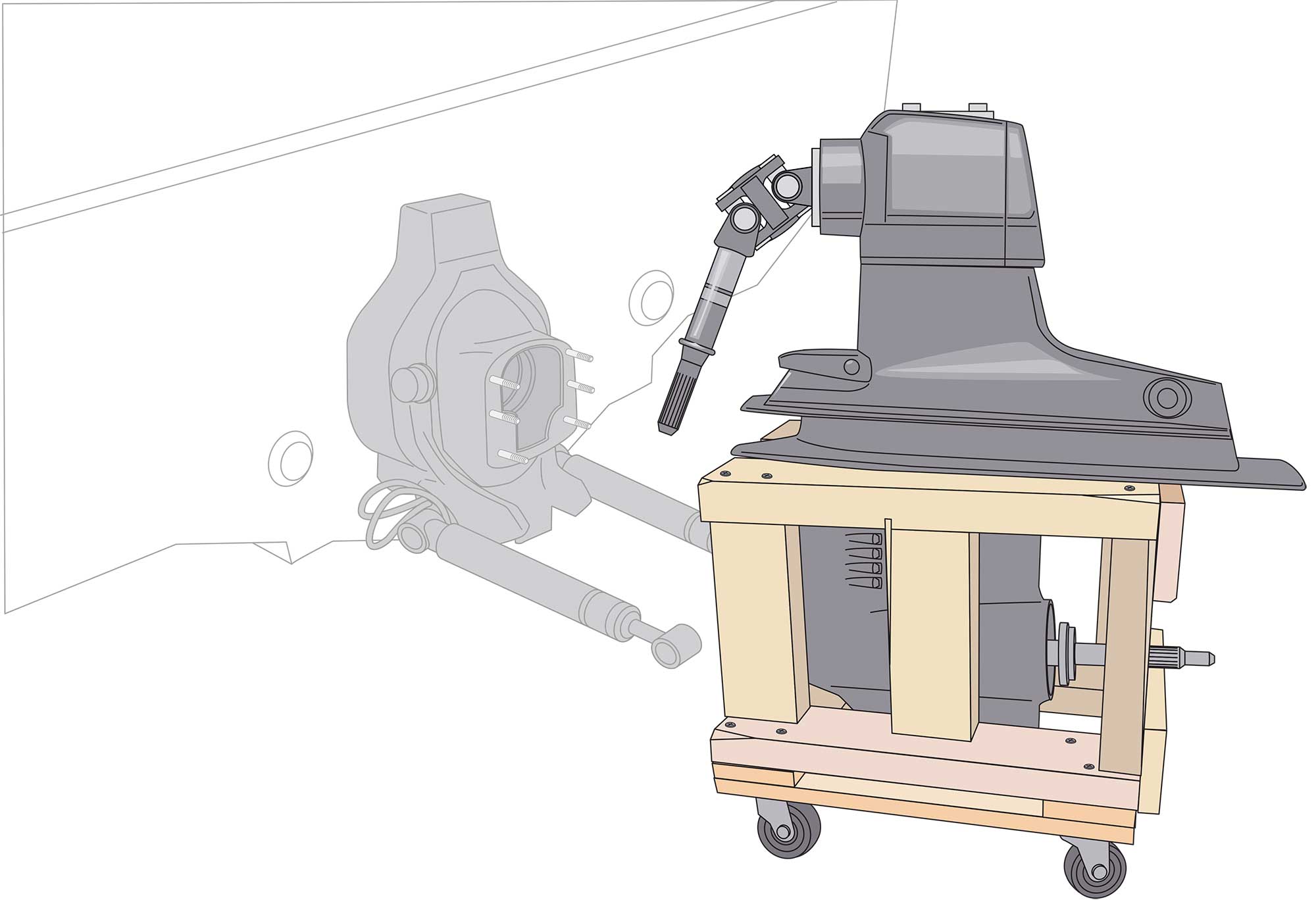 Building a Sterndrive Lower-Unit Stand for a Boat | Boating Mag