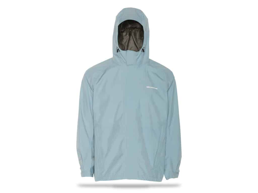 Plus Size Light Raincoat Women Waterproof Fishing Rain Jackets Packable  Outdoor Hooded Windbreaker Light Blue/Grey 4XL