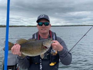 Jack Doty with a smallmouth bass