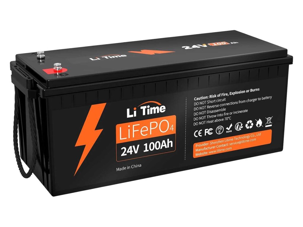 LiTime 24V 100Ah LiFePO4 Lithium Battery