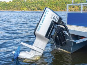 Boat with ePropulsion outboard