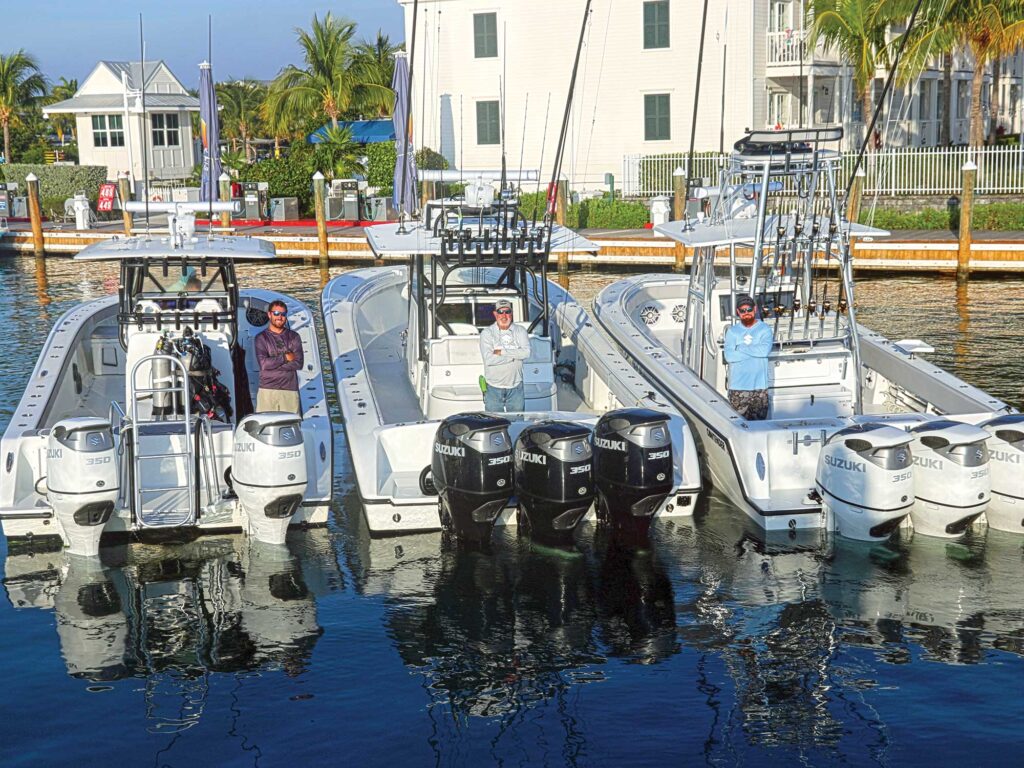 The Trosset family on their boats