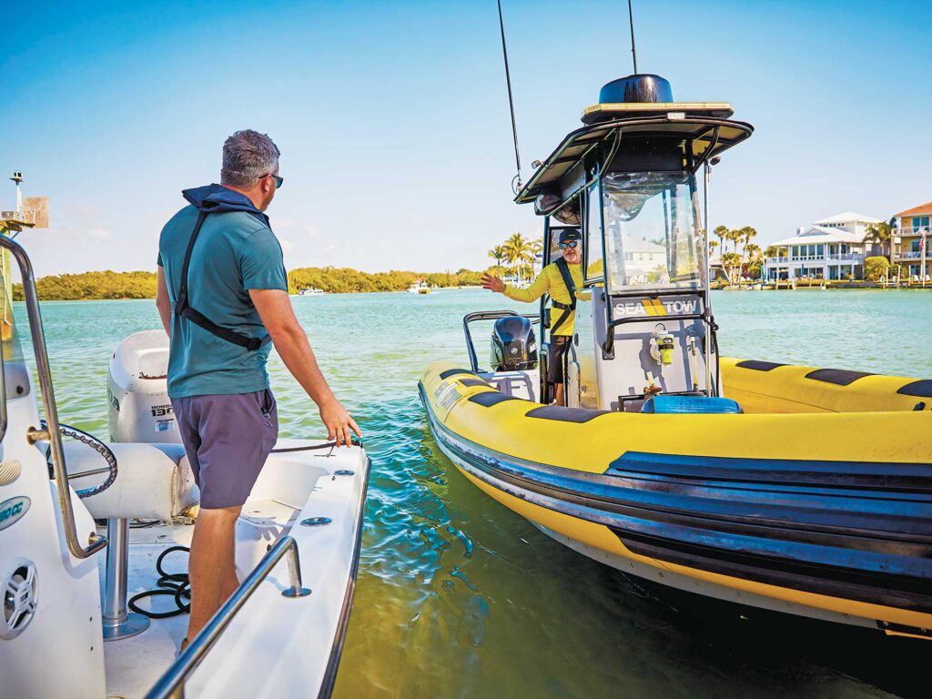 Sea Tow readying for a tow