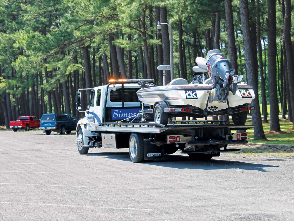 Trailer on a flatbed