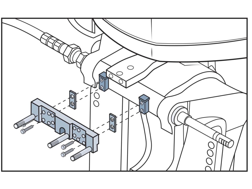 Body spacer shims for mounting bracket