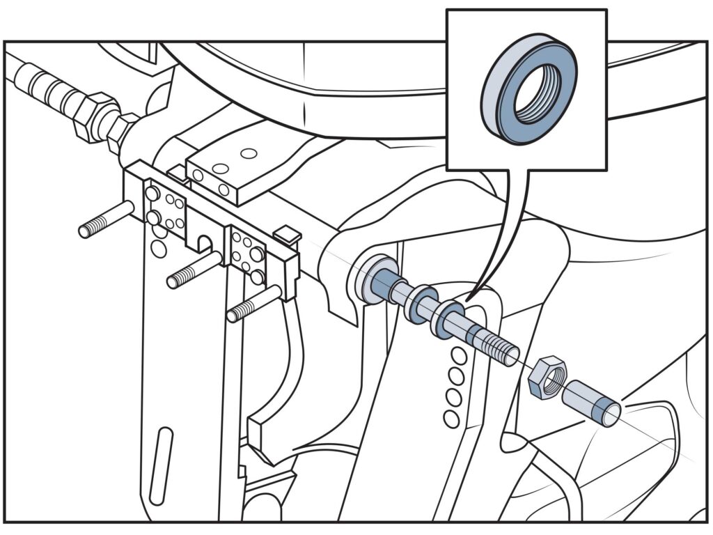 Retraction spacers for steering cable ram