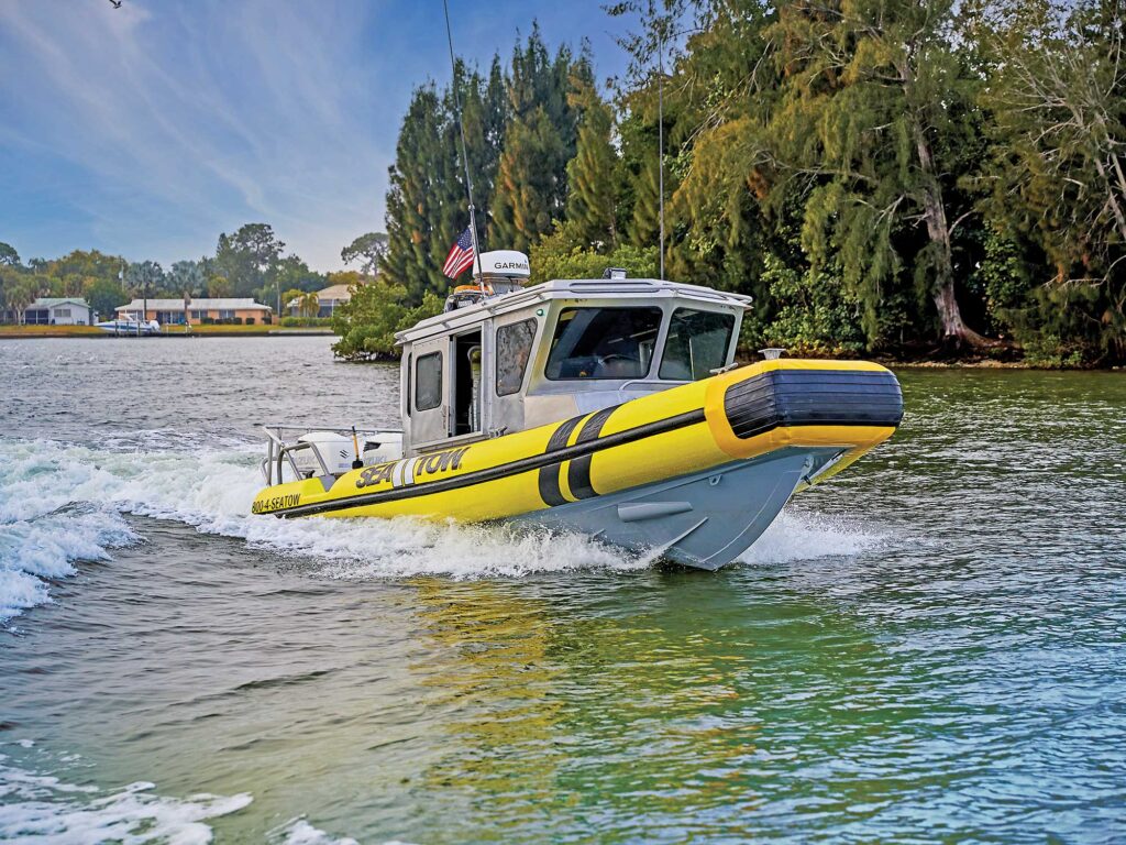 Sea Tow boat heading out for a rescue