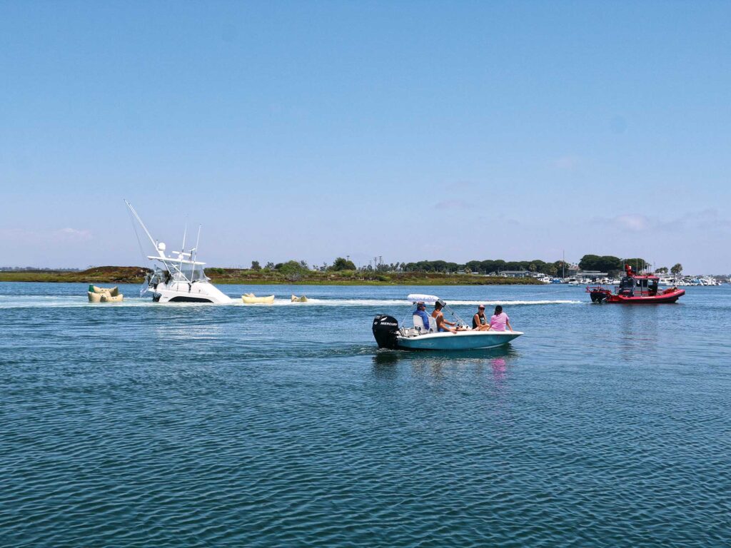 Vessel being towed