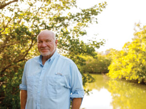 Randy Wayne White near the water