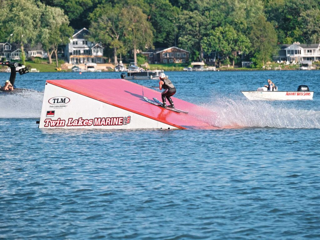 Ski jumping at TL Summer Nights