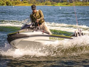 Angler riding a Sea-Doo