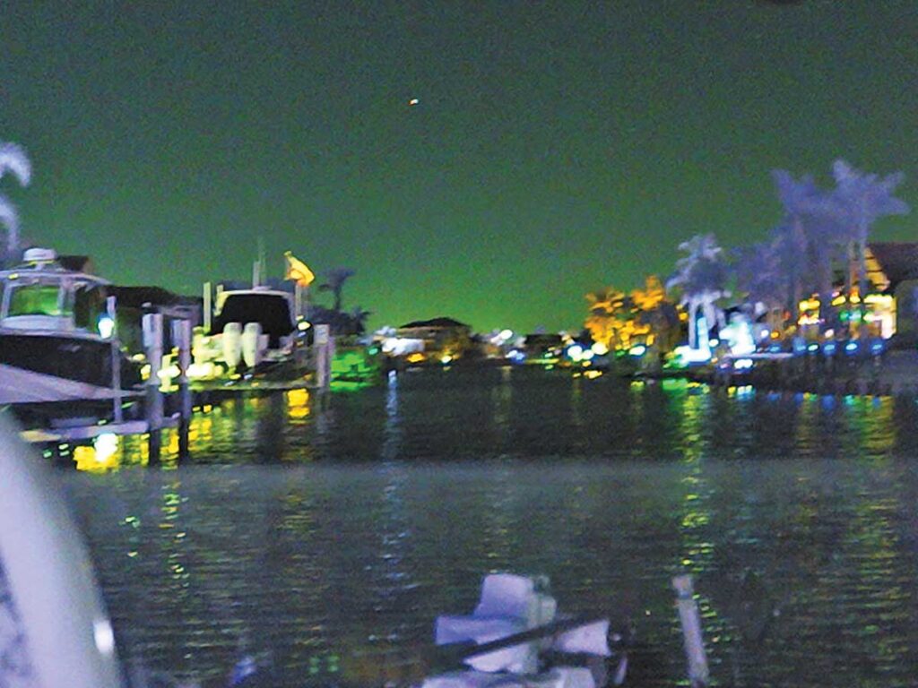 Boating at night with night-vision technology