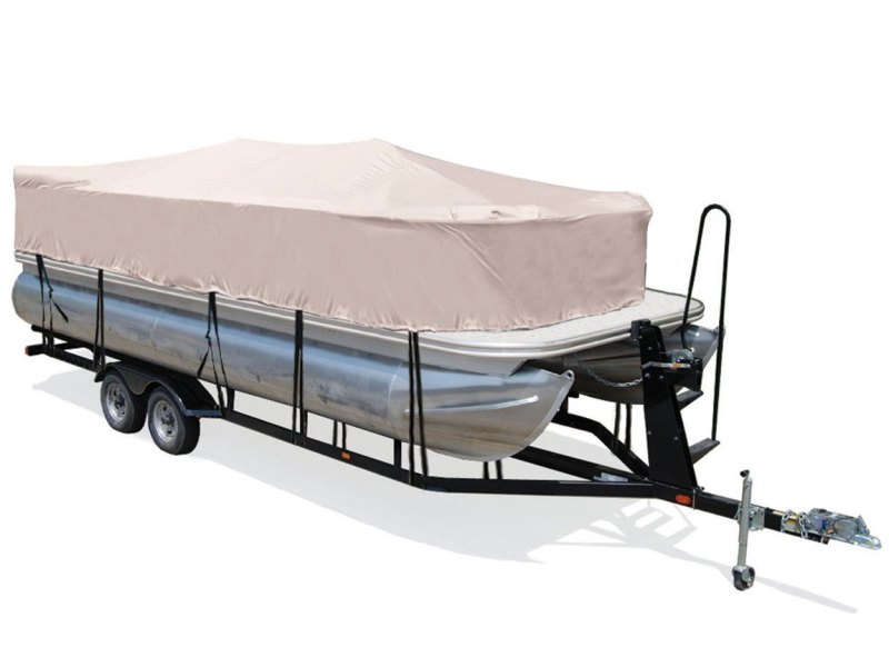 Taylor Made pontoon boat cover installed