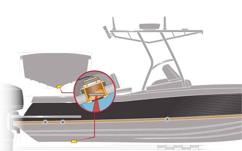 How to install a through-hull transducer