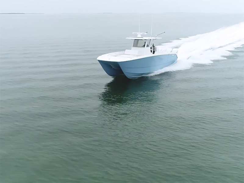 Invincible 37' Catamaran running between islands