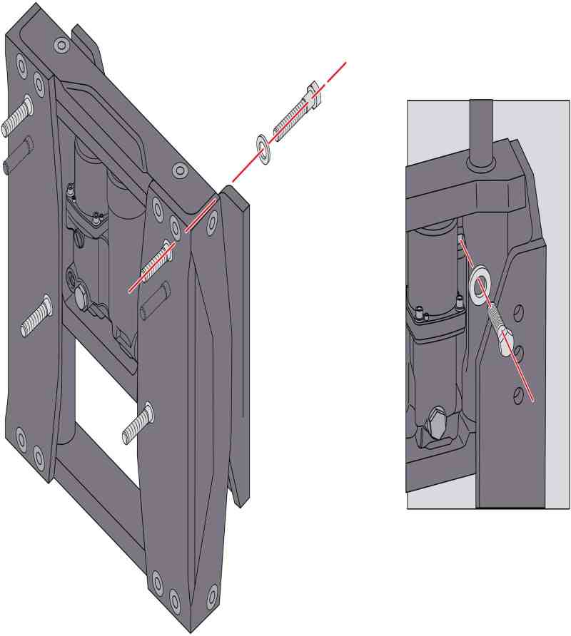 Inserting bolts for jack plate