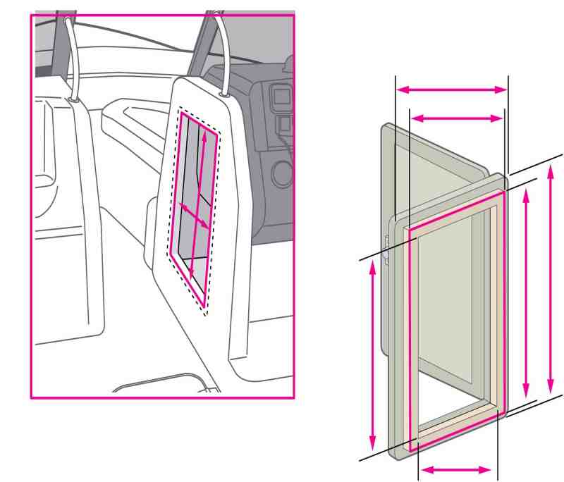 Measuring for the door replacement