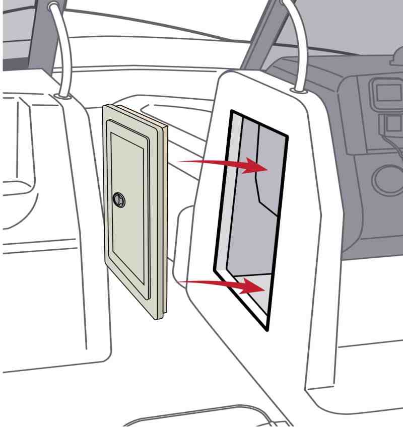 Install the teak door