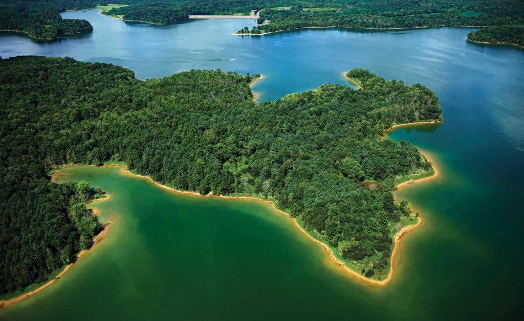 Patoka Lake from overhead