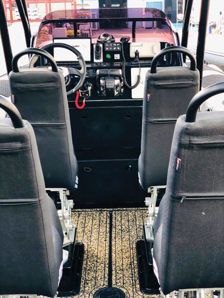 Ocean Craft 9.8M AMP seating and helm