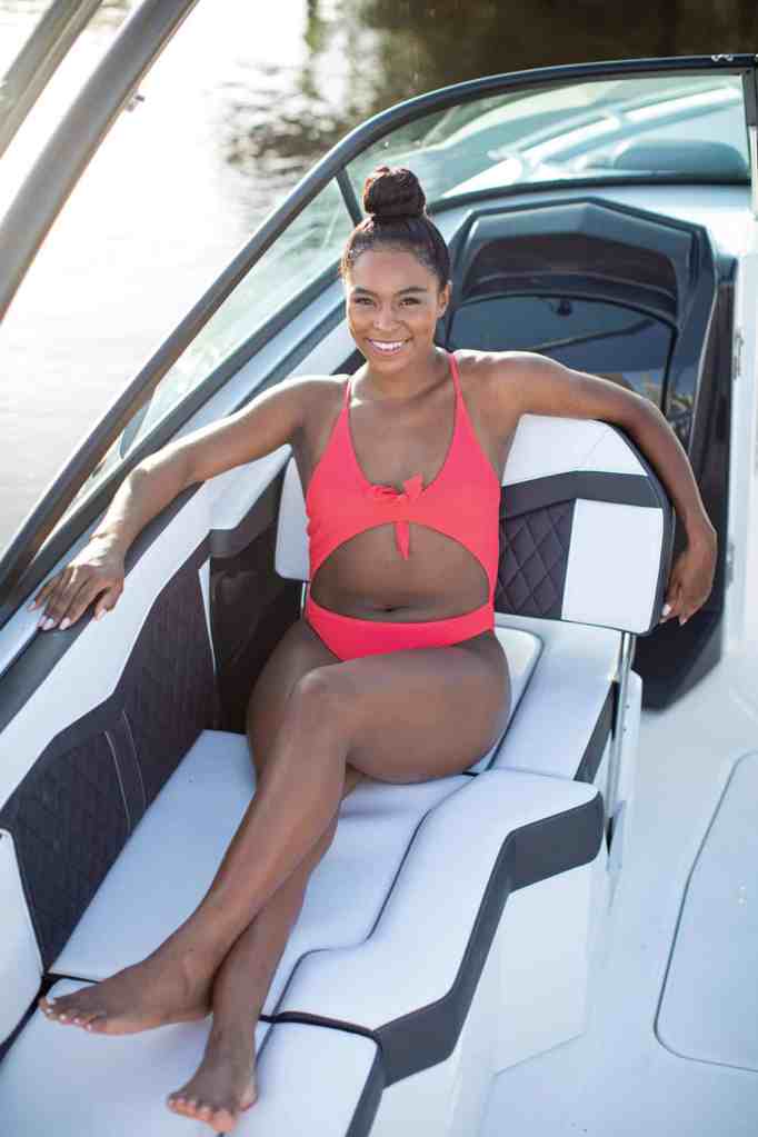 Miss November and December: Daniah R. on the Monterey 255 SS OB