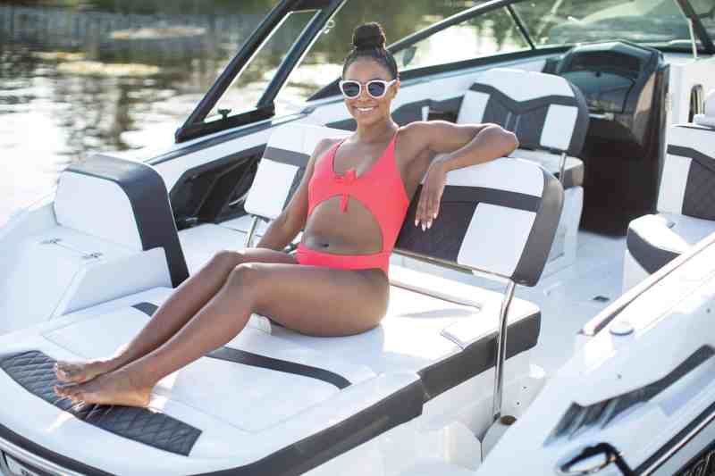 Miss November and December: Daniah R. on the Monterey 255 SS OB