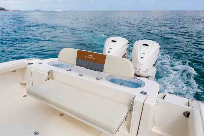 Cobia 350CC aft fish boxes