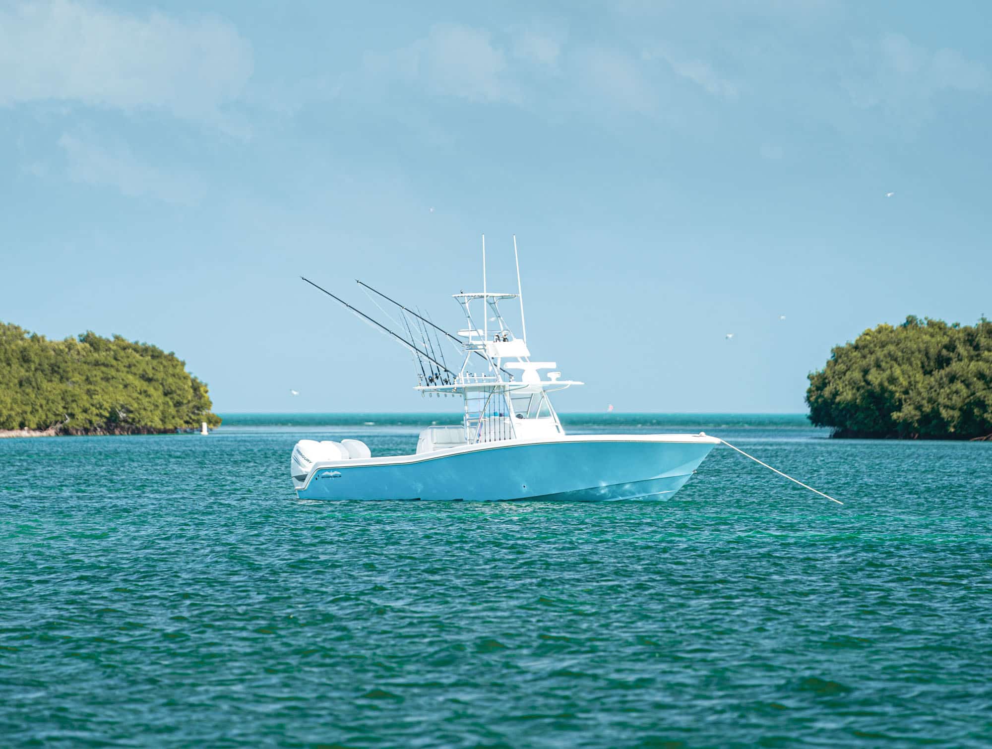 Invincible 39 Open Fisherman at anchor