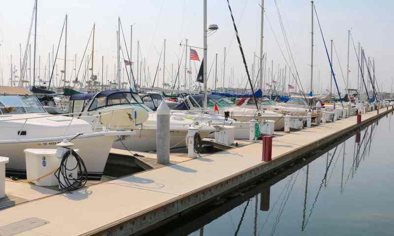 Dock slips full of boats