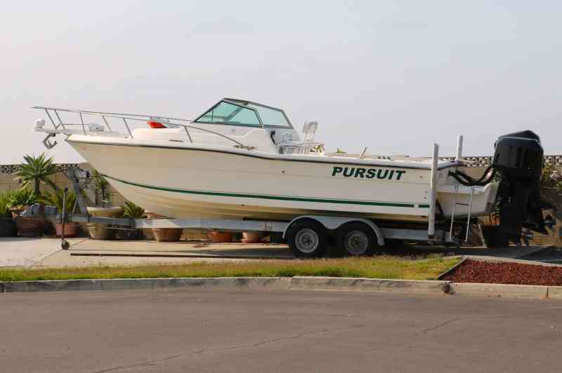 Used boat on an old trailer