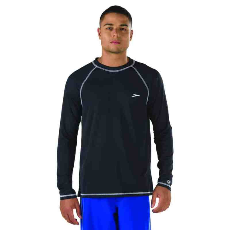 Speedo Men's Uv Swim Shirt Long Sleeve Loose Fit Easy Tee
