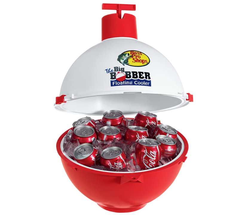 Bass Pro Shops Big Bobber Floating Cooler
The boater on your list will be the coolest person at the cove with the Bass Pro Shops The Big Bobber floating cooler. It keeps 12 cans ice cold for hours while fitting right in out on the water with its bright red-and-white bobber design. It's made of high-impact polypropylene with UV stabilizers. A handle flips out of the top for easy carrying. Dimensions: 14-by-14 by 153/4 inches. $29.99; basspro.com
