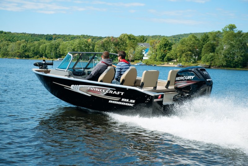 LOA: 16'6"
Beam: 7'4"
Draft: 2'9"
Displacement (approx.): 1,040 lb.
More Information: princecraft.com