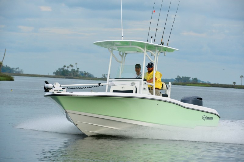 LOA: 25'6"
Beam: 8'6"
Draft: 1'0"
Displacement (approx.): 3,600 lb. (without power)
Transom Deadrise: 16 degrees
Bridge Clearance: ⅞" (with hardtop)
Fuel Capacity: 83 gal.
Max Horsepower: 300
Available Power: Single Evinrude, Mercury or Yamaha outboard to 300 hp
More Information: crevalleboats.com
