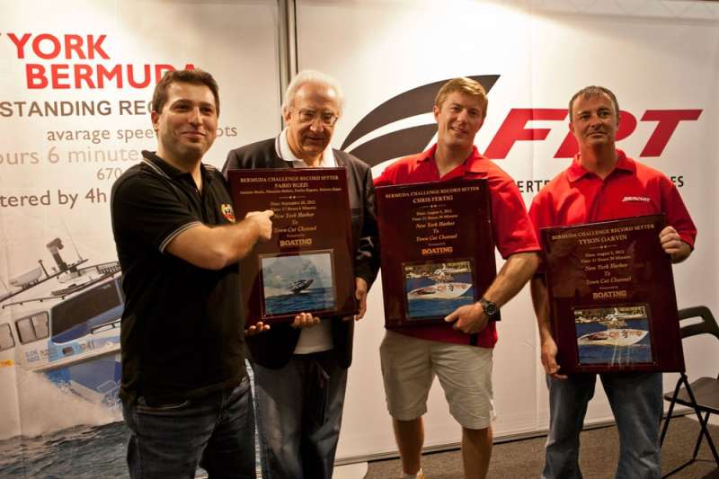 Bermuda Challenge record setters at the 2013 Miami International Boat Show.
