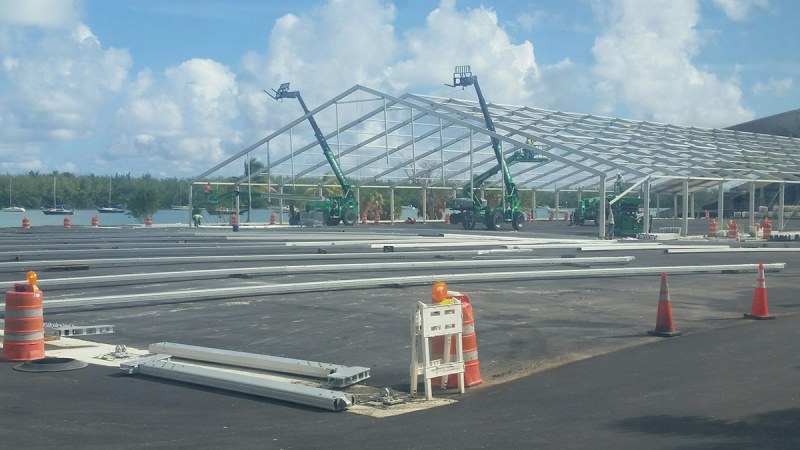 The former Miami Marine Stadium is getting ready to host the 2016 Miami International Boat Show.