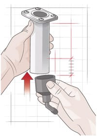 Installing the drain cup