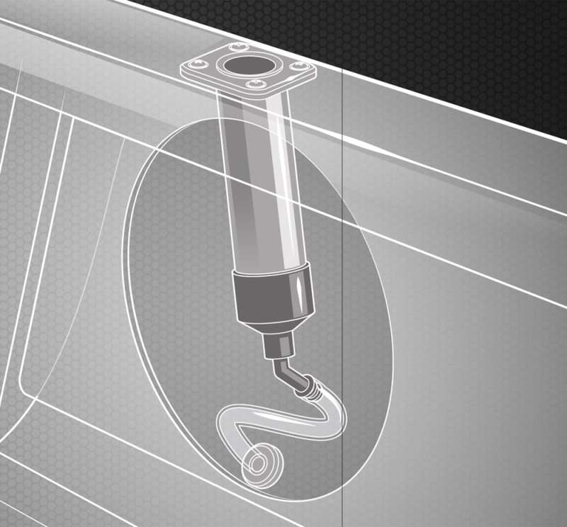 Installing a rod-holder drain