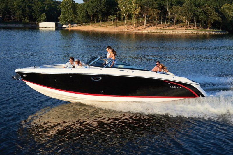 LOA: 30'8"
Beam: 9'6"
Dry Weight: 8,800 lb.
Seating/Weight Capacity: Yacht Certified
Fuel Capacity: 116 gal. More Information: cobaltboats.com