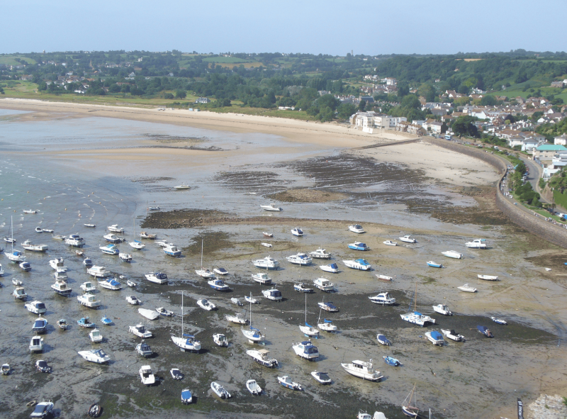 Boats at low tide