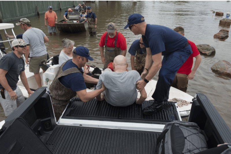 USCG Rescues People In Houston