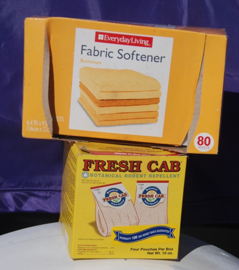 Dryer sheets and Fresh Cab are but two fragrant foils to over-wintering critters.