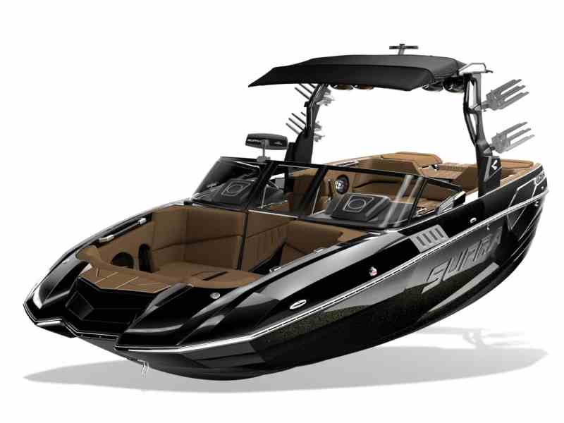 Inboard tow boat with racks