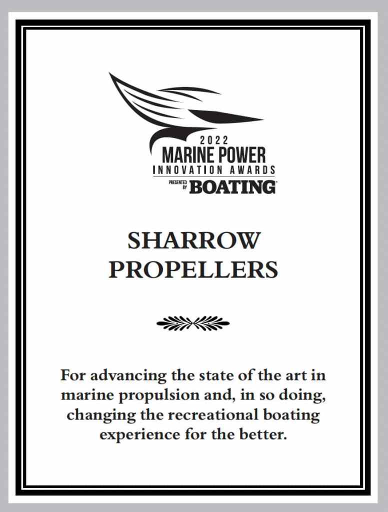 Sharrow Marine propellers award