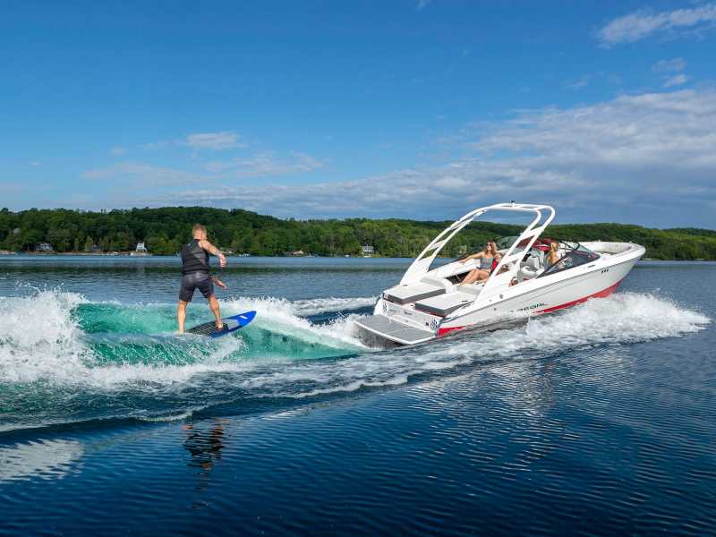 Regal LS2 Surf wakesurfing a lake