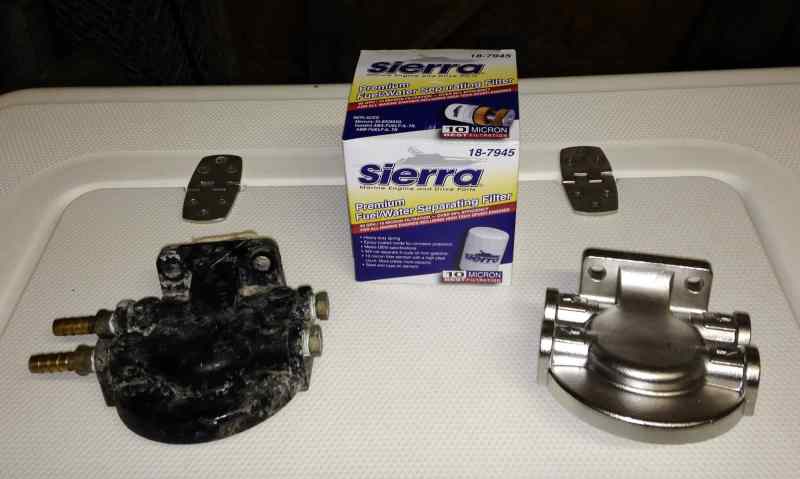 Remote fuel filter on a used boat