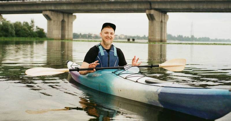 Kayaker on the water