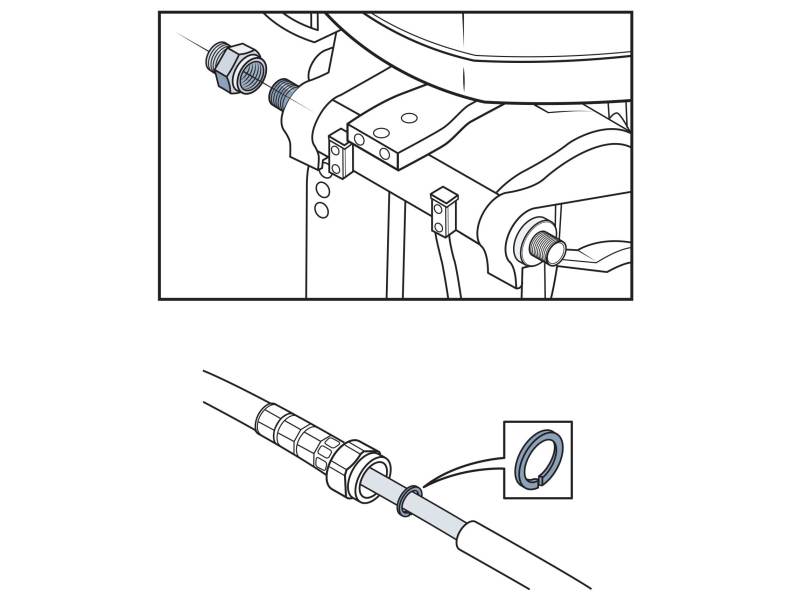 Cable adapter or cable spacer for XPA install