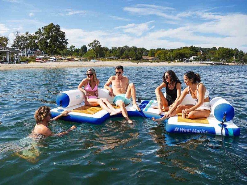 Inflatable docks increase boating fun